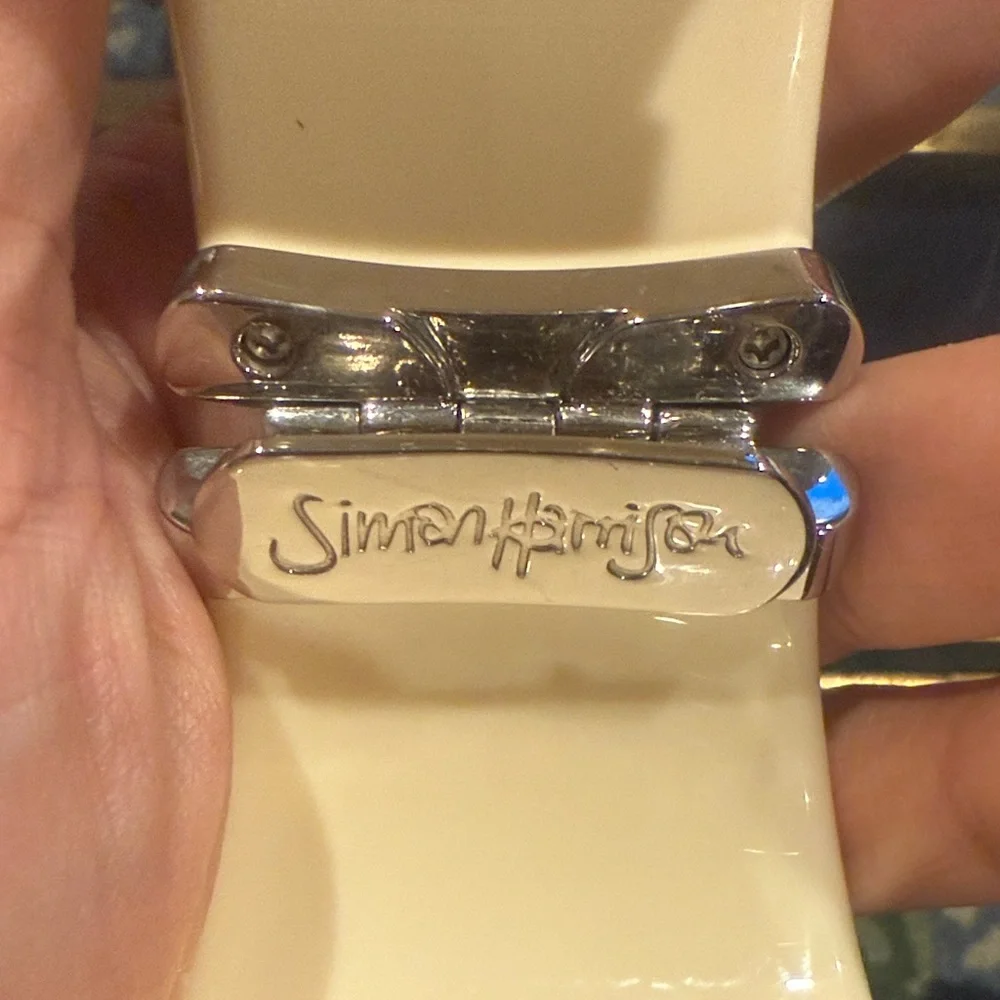 Cream and Silver Bracelet